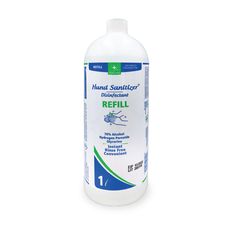 1 litre bottle of alcohol based sanitiser